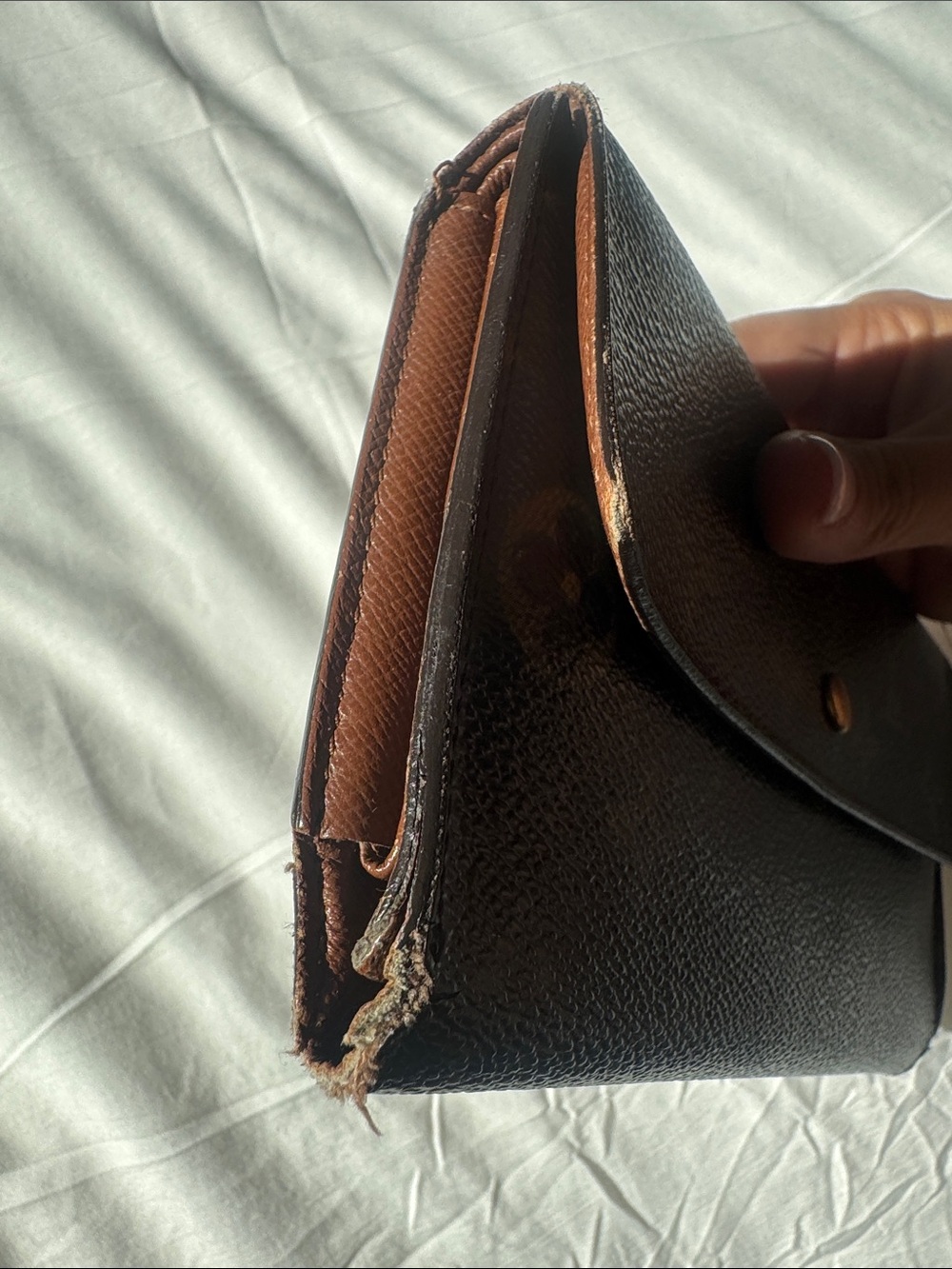 Louis Vuitton Monogram Canvas Fold Wallet in Brown with Gold Hardware - Picture 6 of 7